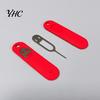 Card Remover Removal Tool Creative Anti-Lost Stainless Steel Sim Eject Pin with Silicone Cover for Cellphone Tray