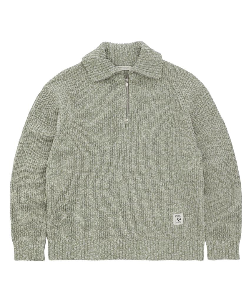 NOWANDTOMORROW Half Zip-Up Pullover [3 Color]