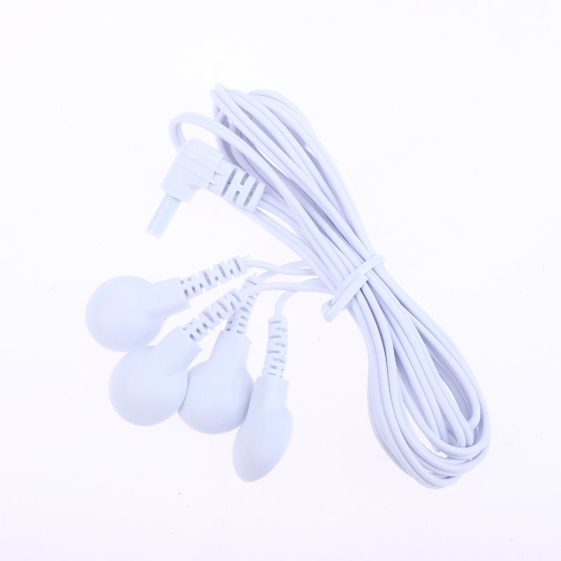 

4 Way 2.35Mm Plug Electrode Wire For Tens Ems Massager Electrical Nerve Muscle Stimulator Electrode Cable Line Wire one size