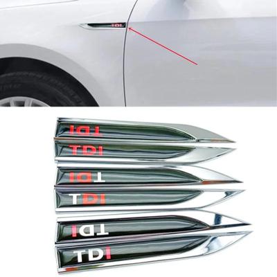 2 Stücke Metall TDI Logo Seite Kotflügel Abzeichen Emblem Aufkleber Aufkleber Für POLO PASSAT GOLF 5 6 7 MK7 MK4 MK5 MK6