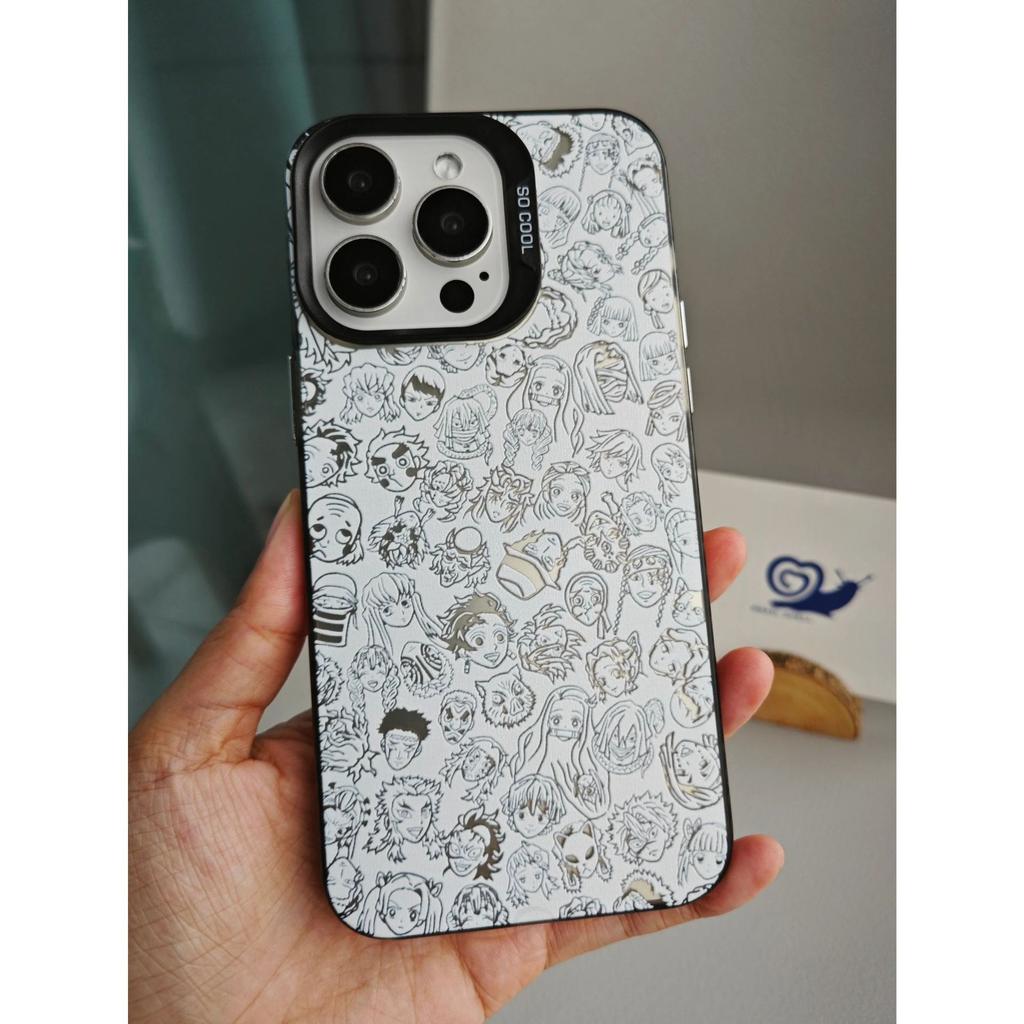 Ghost Annihilating Blade Animation for Apple 17/16promax Mobile Phone Case iPhone 15 Colored Silver 13 Matte 14 Sets