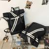 Striped Patchwork Roll-Up Backpack Men Outdoor Fitness Training Sports Bag Student School Bag