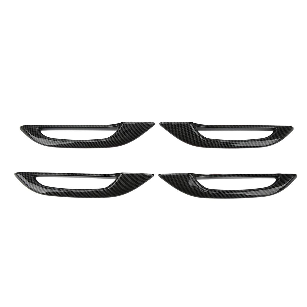 4PCs Car Door Handle Protection Cover Anti Freezing Carbon Fiber Style Replacement for Tesla Model 3 Y