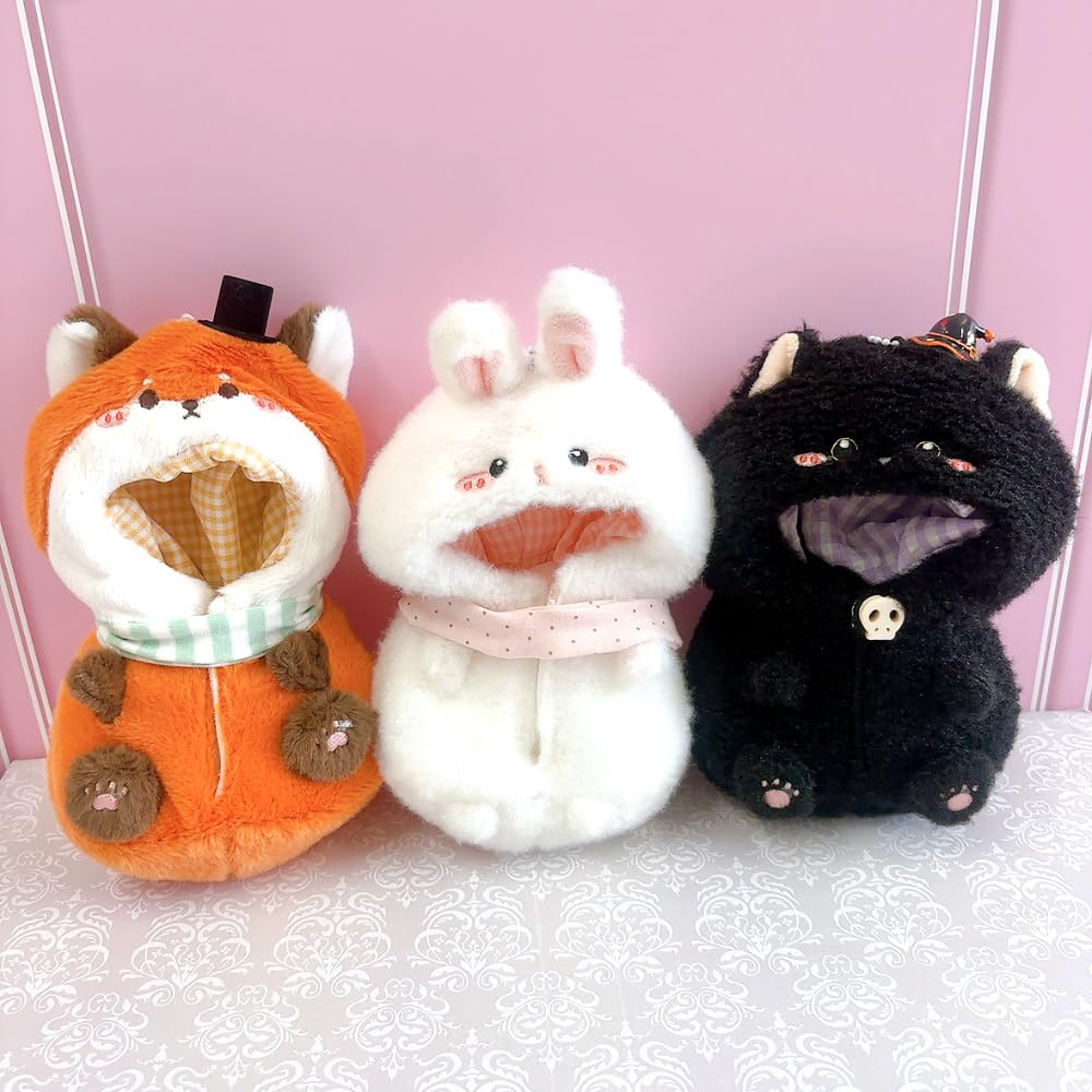 3D Plush Kigurumi Black Cat Costume for 10cm Plush Kigurumi Otaku Doll Kpopdoll Costume Toys, Accessories, Activities, Mascot, [Used]