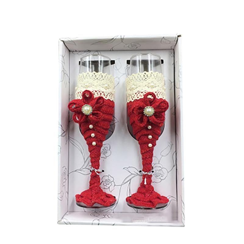 2pcs Set Wedding Glass Fashion Infusion Champagne Glasses Crystal Fleet For Young Couple Wine Glasses | Wine Glasses