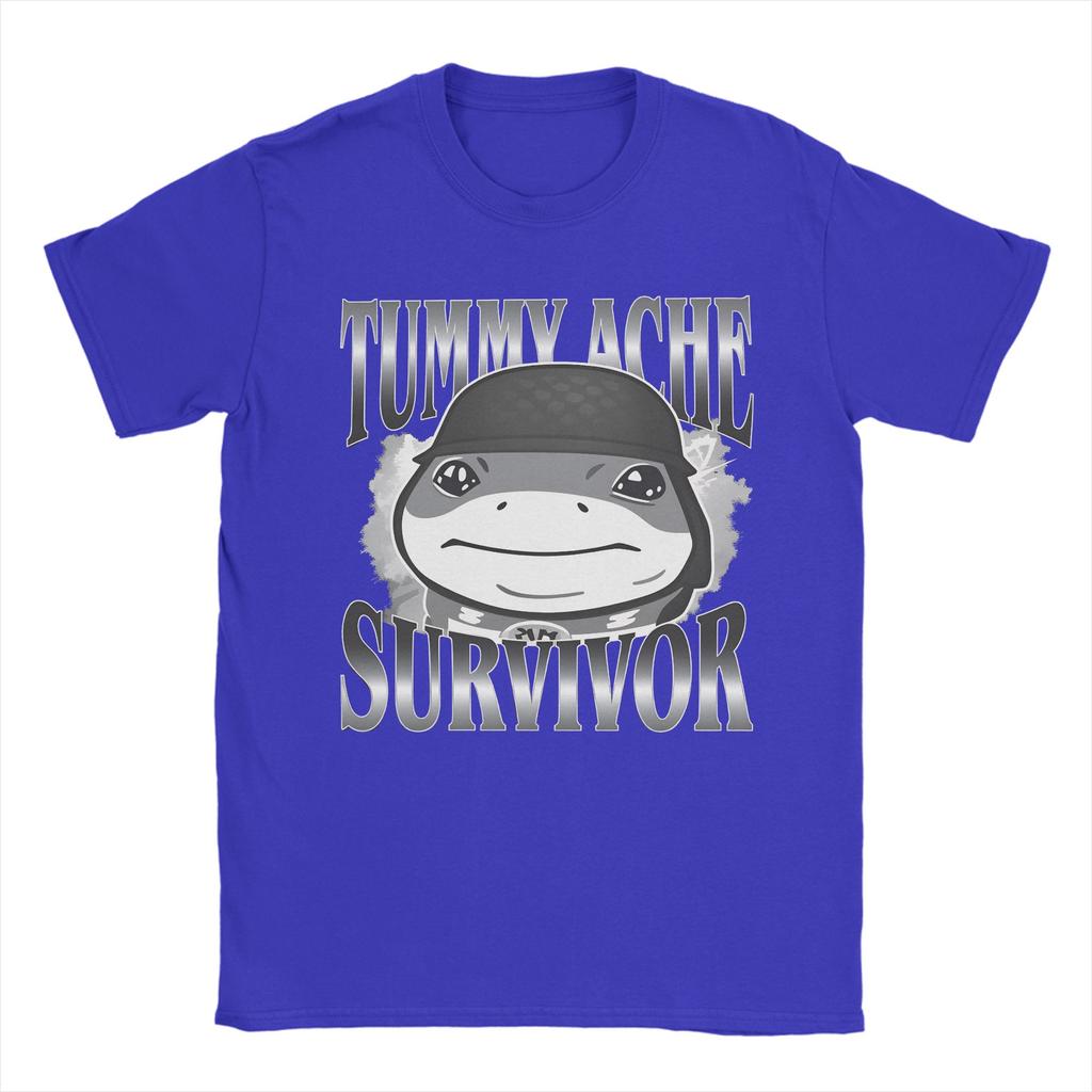 Lässiges T-Shirt Sommer Bauchschmerzen Überlebender Jeff Der Landhai Meme T-Shirts Baumwolle T-Shirt für Unisex Kurzarm Kleidung