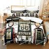 Route 66 Bedding Set Single Twin Full Queen King Size Bed Set Adult Kid Bedroom Duvet cover Sets 3D Print Fashion bed sheet set