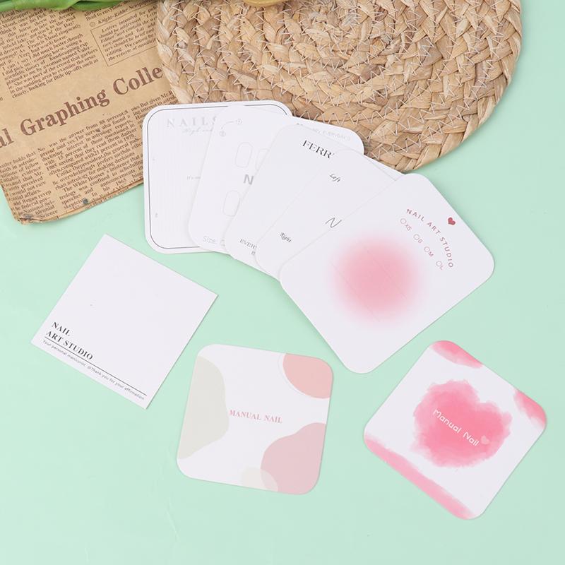 10 Pcs Press-On Nail Packaging Display Handmade False Nail Design Swatch Show Card Manicure Sample Display Salon