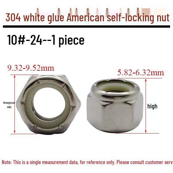 Imperial 304 Stainless Steel Nylon Lock Nut 1/4-20, 10#-24, 3/8-16