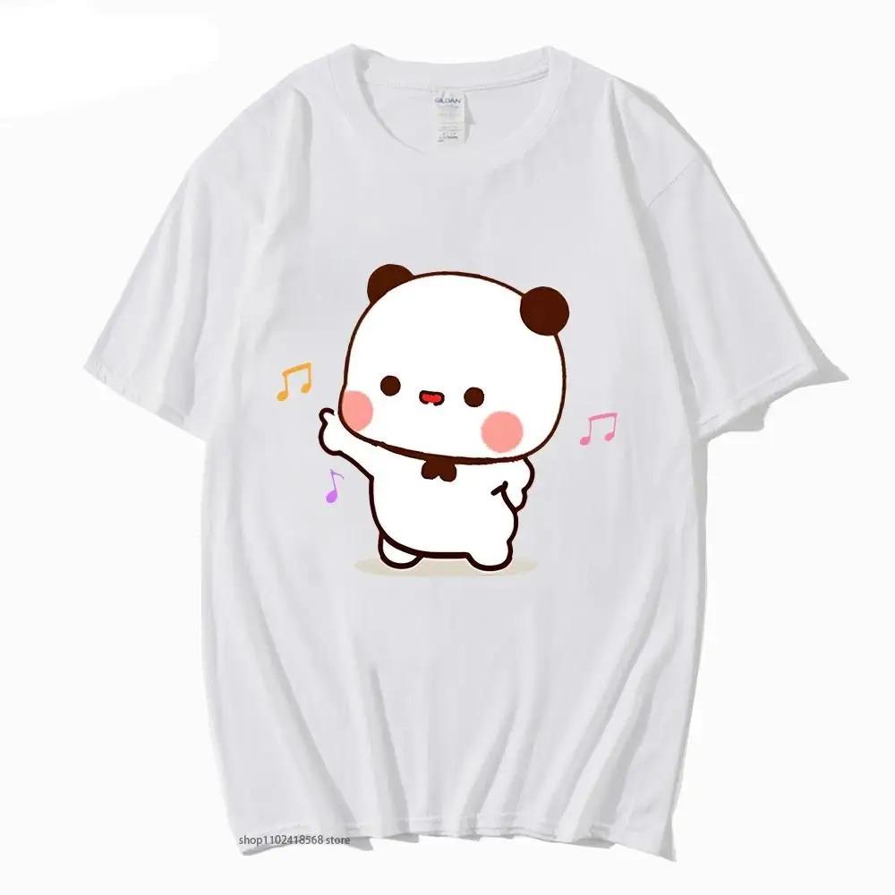 Anime Cartoon Panda Bear Bubu and Dudu T Shirt Kawaii Graphic Printed T Shirt Fashion Crew Neck Plus Size T Shirt Unisex