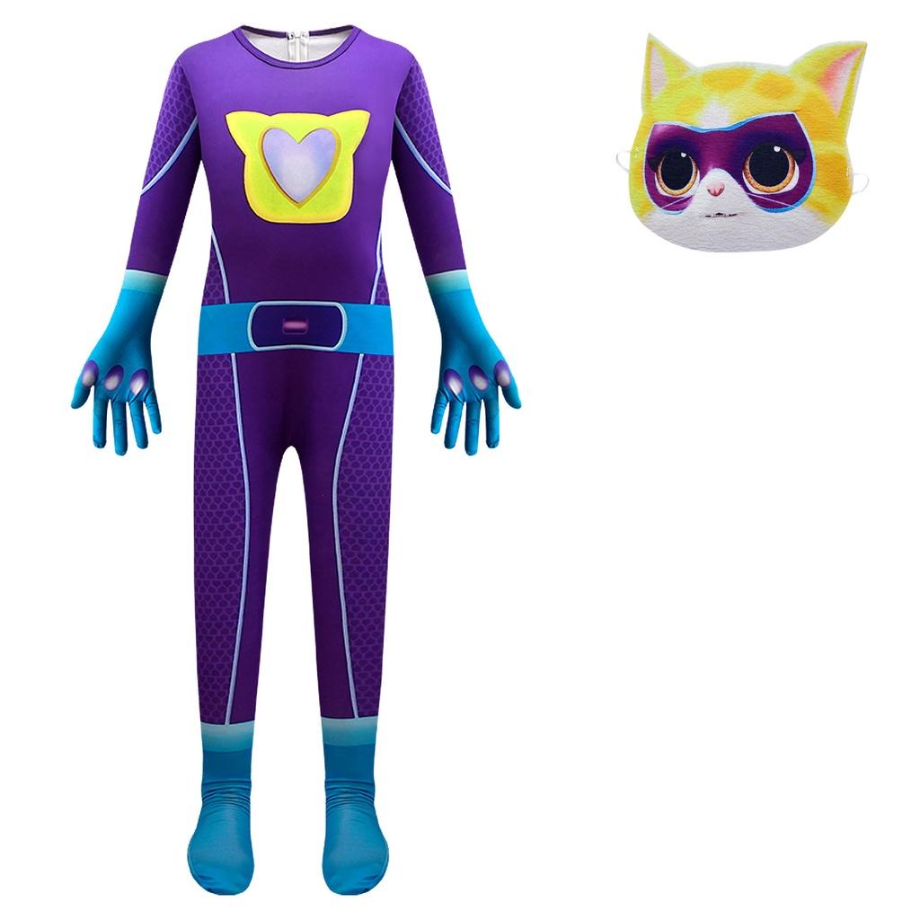 Macacão Fantasia Superkitties para Meninos Para Apresentações 4684