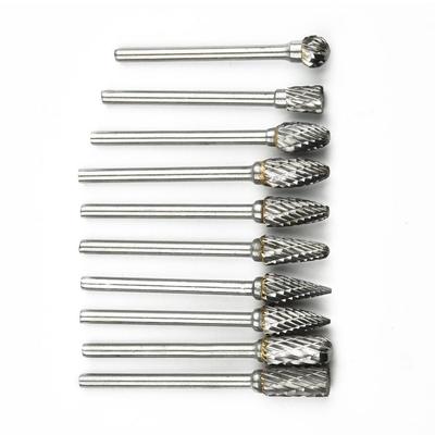 1/8 Inch Handle Cut Tungsten Steel Carbide Rotary Burr Die Grinder Shank Bit 10x