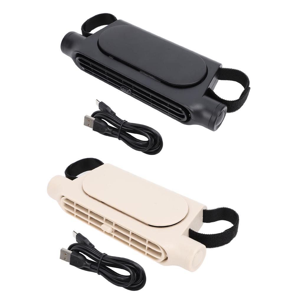 Car Seat Cooling Fan USB Bladeless Angle 3 Speeds Adjustable Quiet Car Headrest Fan for Outdoor Trav