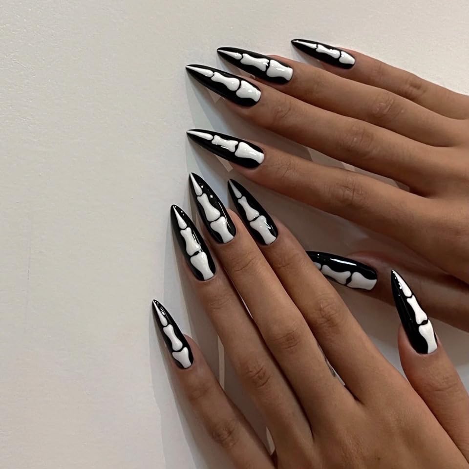 24Pcs Halloween Press on Nails Short Oval Fake Nails with Ghost Pumpkin Design Almond Cute Halloween Nails Press ons Gel Acrylic Glue on Nails