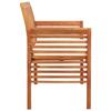 Banc de jardin - vidaXL - 3 places - Bois d'acacia massif - Coussin crème - Résistant aux intempéries