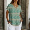Women's Casual, Loose-Fit, And Stylish Short-Sleeve Cotton-Linen Top