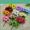 Vibrant 6pcs Artificial Gerbera Daisy Fake Silk Flower For Stunning Home Decor