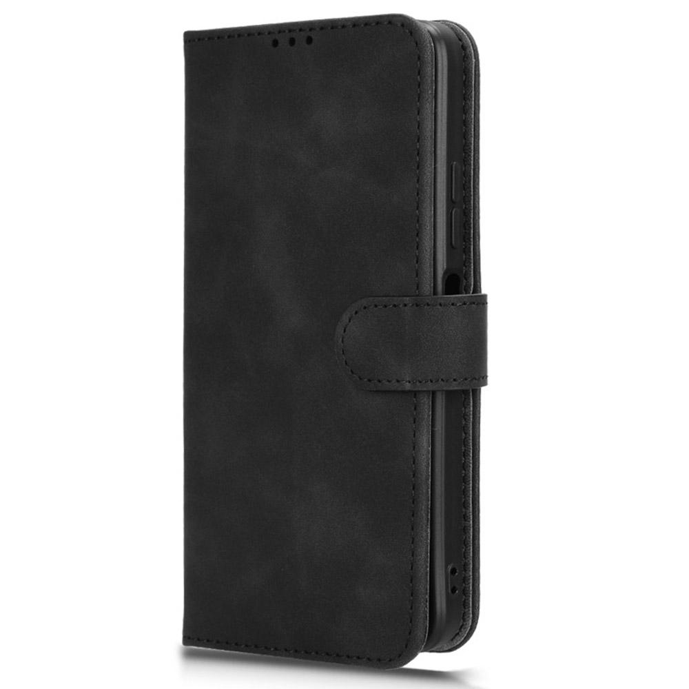 For Oukitel C51 Case Skin-Touch Shockproof Leather Wallet Stand Flip Phone Cover