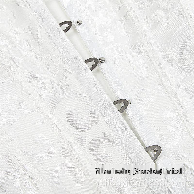 Jacquard Laceless Bridal Bustier: European & American Sexy Multicolor Plus Size Corset for Halloween & Parties