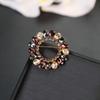 Elegant Rhinestone Crystal Wreath Brooch – Colorful Luxury Corsage Pin