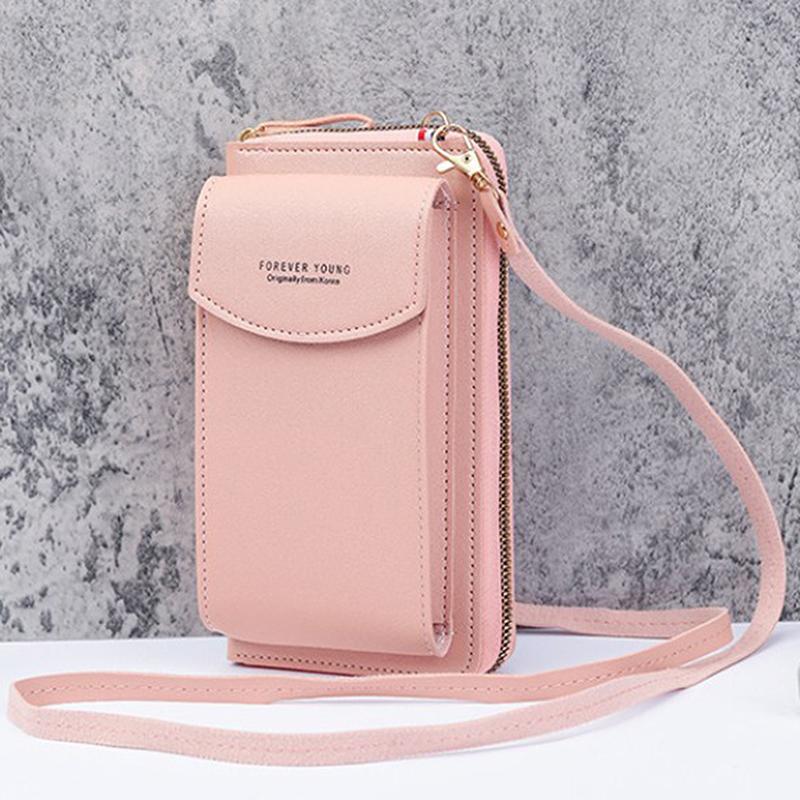 Leather Women'S Bag Wallets Touch Screen Cell Phone Purse Bags Of Women Strap