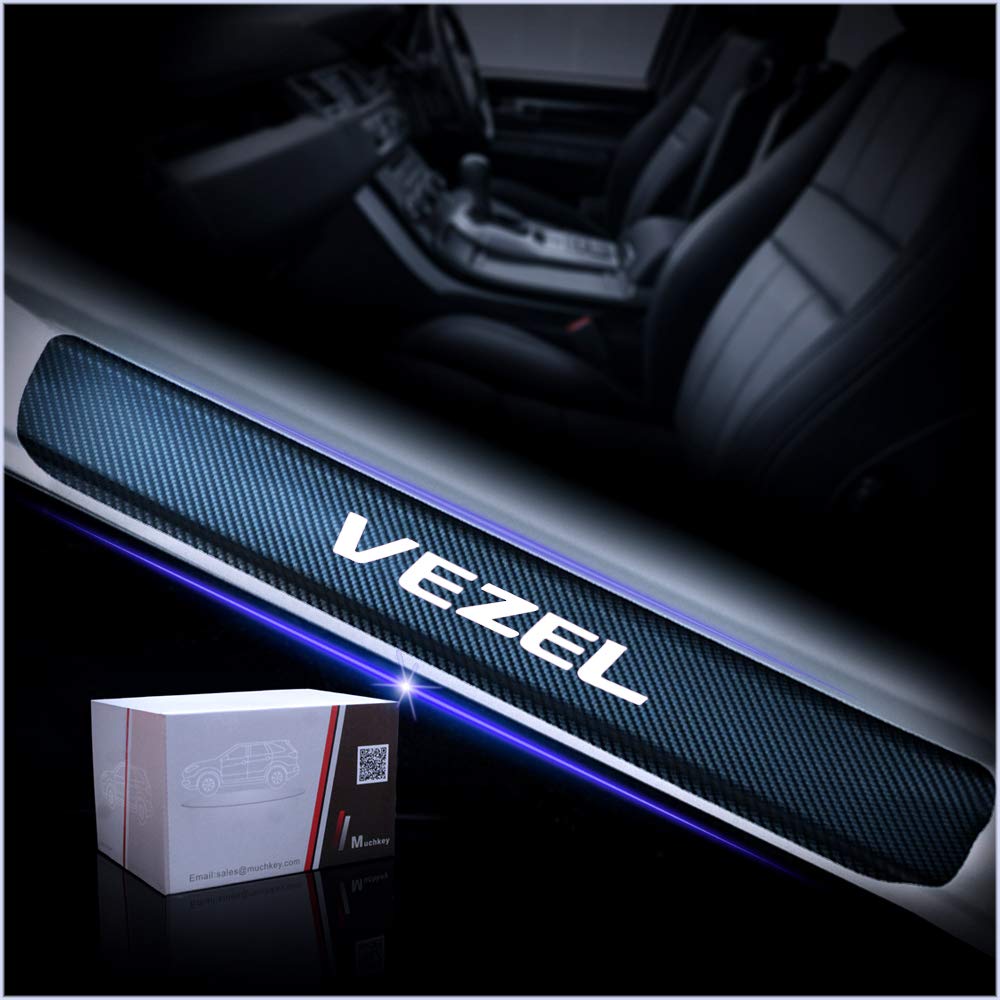 Fits Honda Vezel Door Scuff Plate Side Step Guard Car Carbon Fiber Door Guard