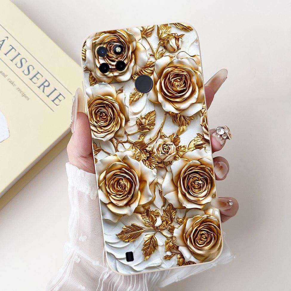 For Realme C21Y RMX3261 RMX3263 C25Y RMX3269 Cover For Realme C21Y Case Cute Cat Funny Cool Fashion Silicone Shockproof Bumper