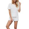 Cotton breathable pajamas women's summer new short-sleeved shorts two-piece loungewear
