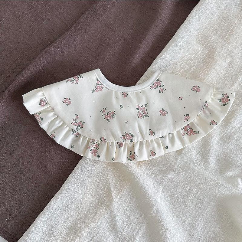 Ins Spring And Summer New Baby Gauze Large Lace Swallow Scarf Princess Palace Style Increased 360 Bib Baby Bib