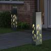 Solar LED Path Light 2 Pcs Silver Galvanized Steel