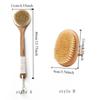 Soft Hair Swine Bristle Bath Brush Portable Shower Brush New Bamboo Bath Brush