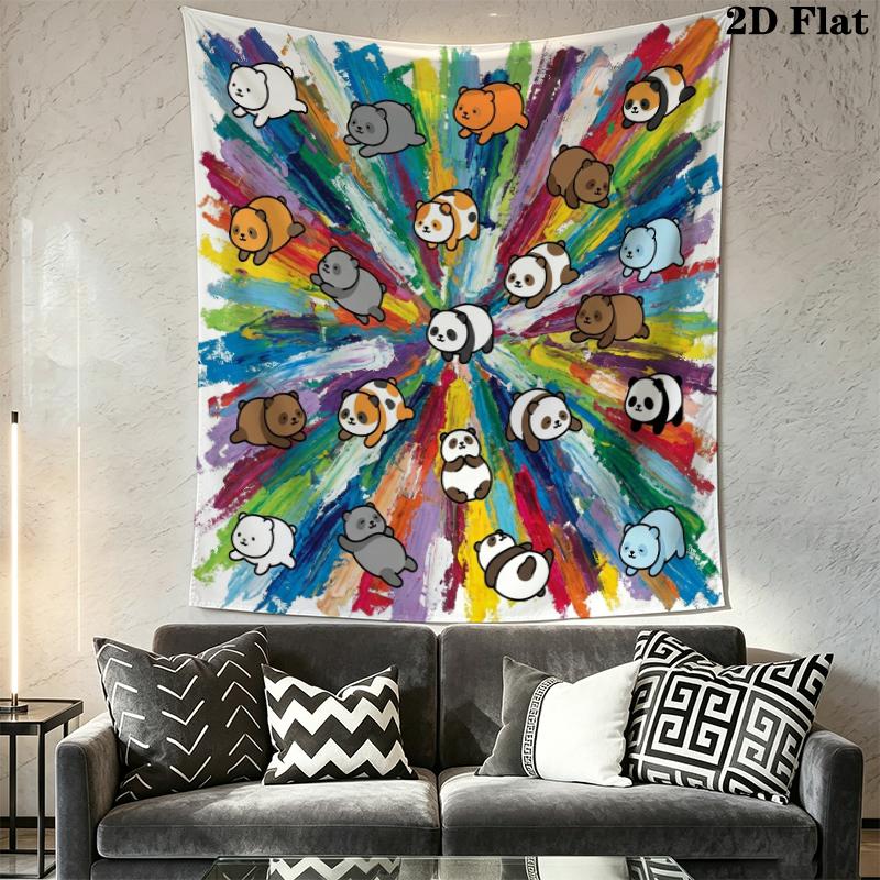 Cute Cartoon Wall Tapestry Aesthetic Wall Hanging Printed Fabric Blanket Decorative Tapestries for Bedroom Living Room Home Decor