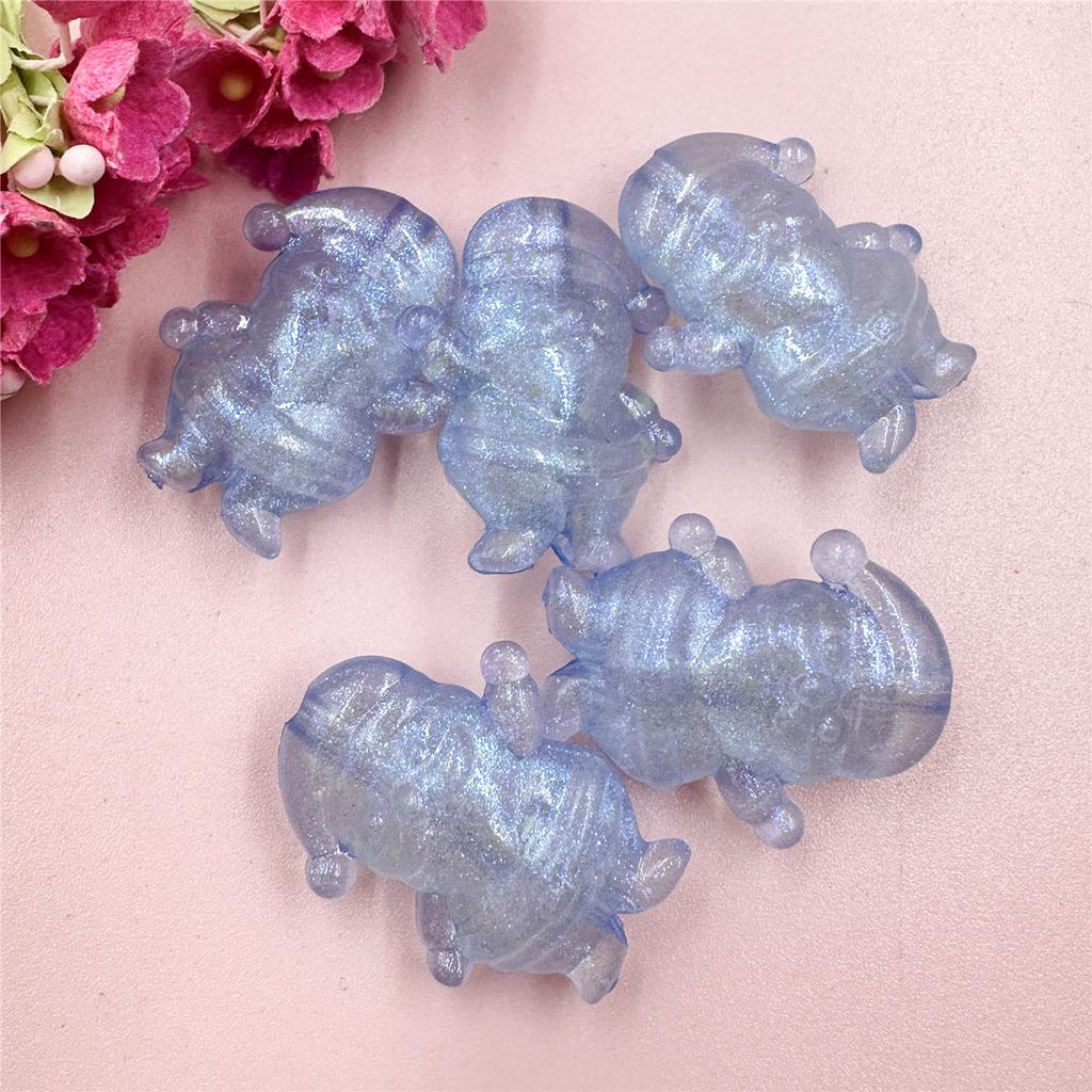 Domácí párty potřeby pro výrobu náramků a náušnic, šperky, korálkové materiály, transparentní DIY šperky, doplňky, 25*30mm, UV barevné korálky, 5ks, Vánoce