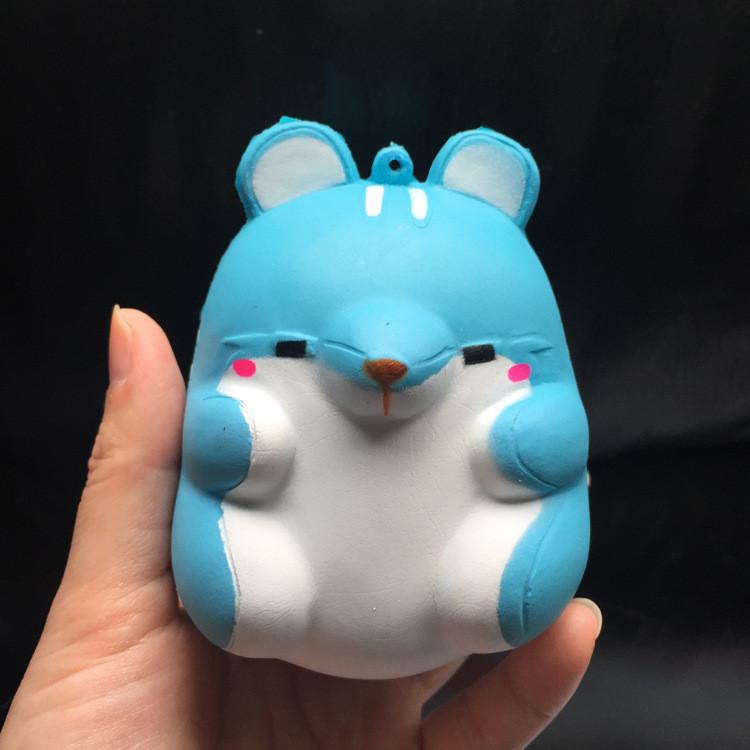 Cute Hamster Squishy Phone Charm With Pu Foam For Stress Relief And Gift Use