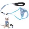 Postroj pro kočky AntiLost s vodítkem, popruh pro vestu Pet EscapeProof na venčení, modrý