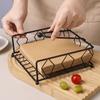 Elegant Metal Napkin Holder with Weighted Arm Square Napkin Box Decorative Holder Rustic Napkin Tray