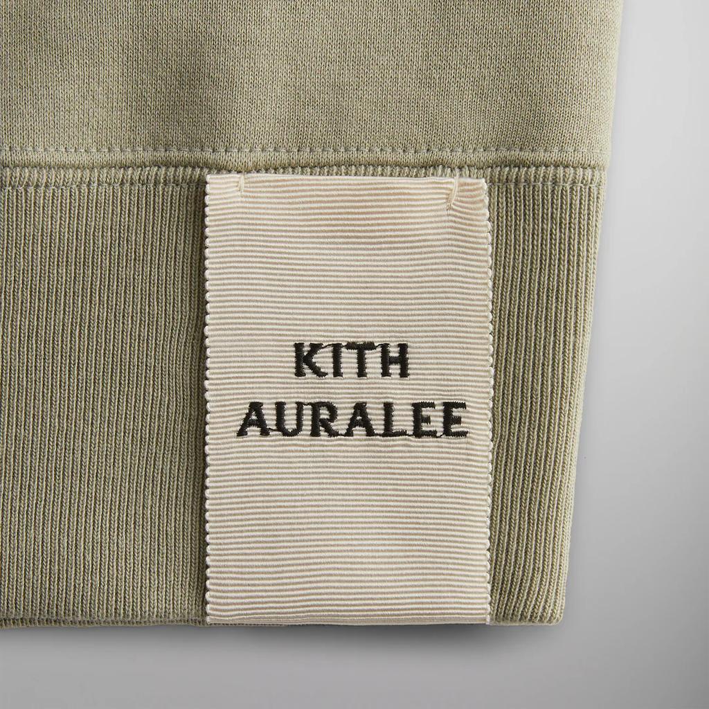 Kith 101 For Auralee Smooth Soft Hoodie Seagrass Men Tops Green A24AP10AK-4009