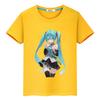 T-skjorte for barn gutt 10 år Hatsune Miku trykk Kawaii 100% bomull Anime Kort pride t-skjorte y2k Småjenteklær barneklær