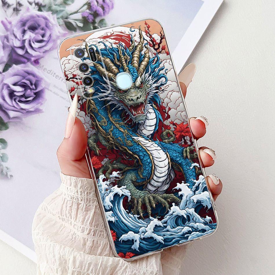 For Vivo Y50 Y30 Y30i 1935 1938 Cool Dragon Tiger Painted Phone Case For Vivo Y30 Y30i Y50 Soft Silicone TPU Cases
