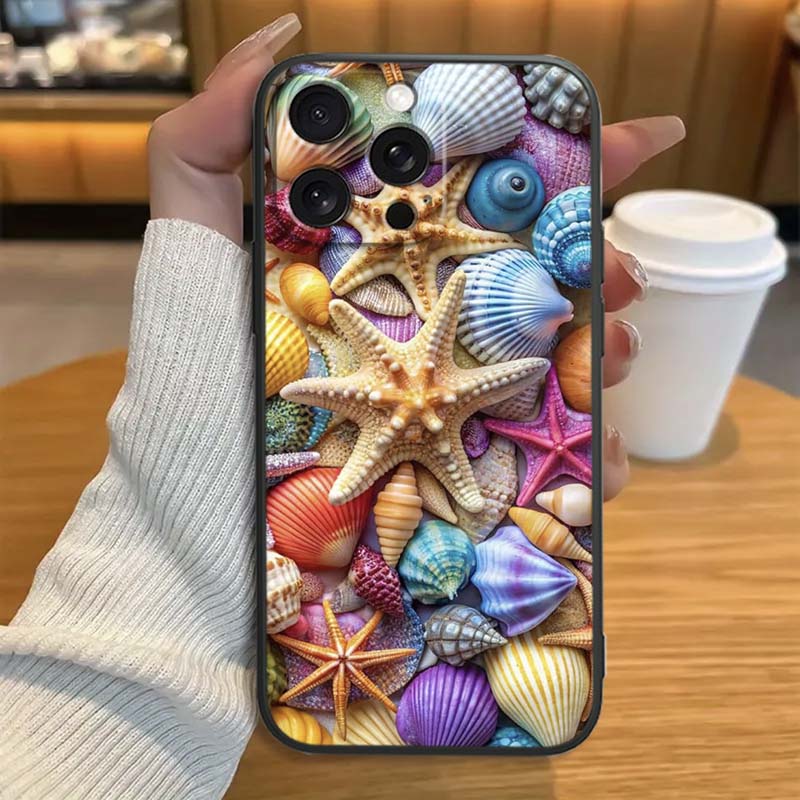 Cartoon Anime Turtle Elephant Phone Case For Apple iPhone 17 16 16E 15 14 13 12 11 Pro Max Plus Black Soft Silicone