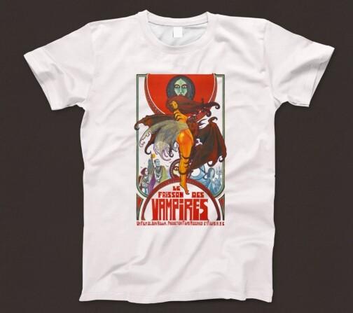 

26 Les Frisson Des Vampires T Shirt 713 Horror Film France Poster Dracula Gothic Unisex T-Shirt 5XL різнокольоровий