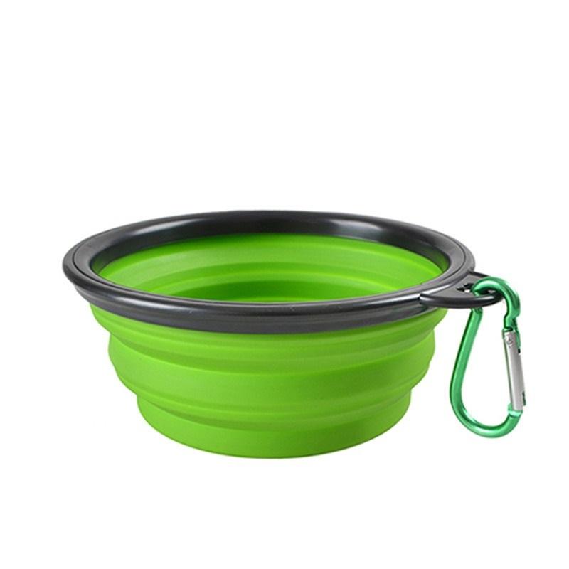 Dog Folding Bowl Portable Dog Travel Pet Food Water Bowl for Outdoor Walking Silicone Cat Dog Food Water Bowl Lip GS03