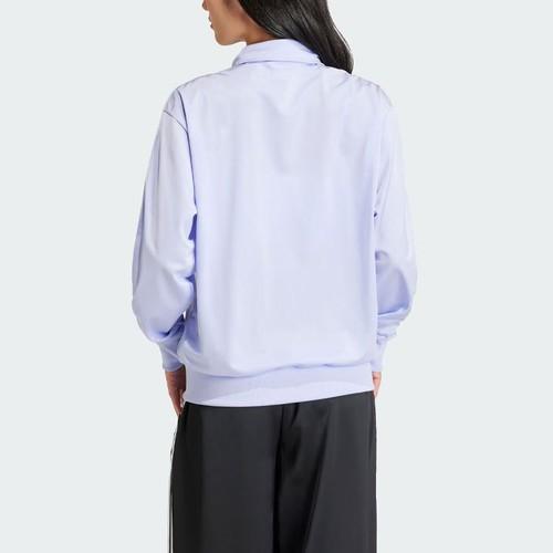 adidas Originals striped sporty long-sleeve retro jacket for women, light purple