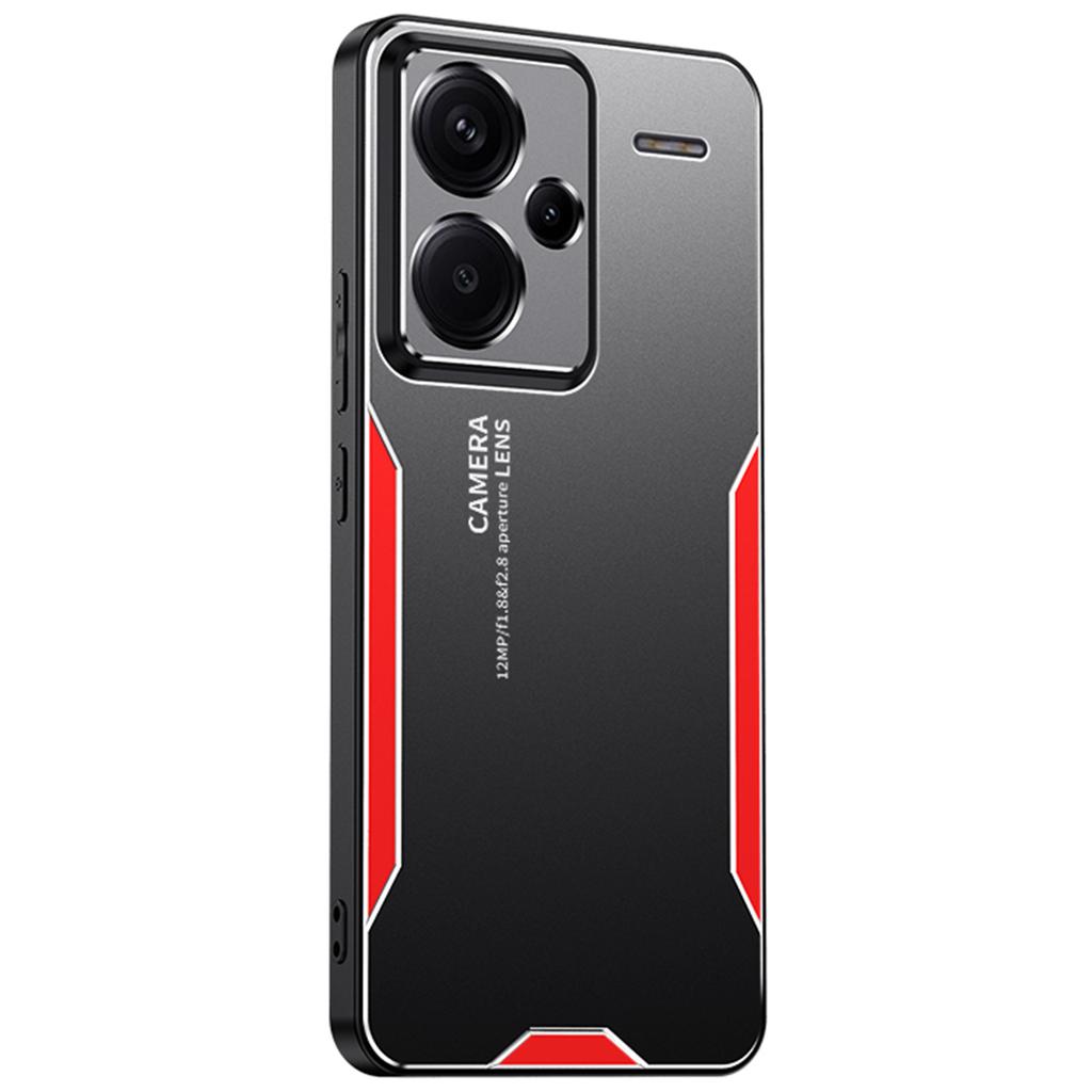 Für Xiaomi Redmi Note 13 Pro+ 5G Hülle Aluminiumlegierung+TPU+PC Airbag-Schutz Schutzhülle mit Objektivabdeckung