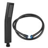 Matte Black Brass Square Handheld Shower Head Bathroom Sprayer Handshower with Hose