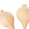 3Pcs Trompos Tops Paint Your Own Wooden Toys Unpainted Wood Sturdy Steel Point for Beginners