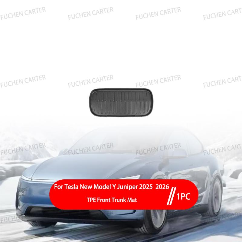 For Tesla New ModelY Juniper2025 2026 TPE metal pedal foot pad Waterproof Luggage Mat Wear-resistant Foot Pads ModelY Trunk Mats