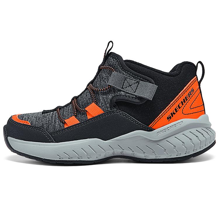 Skechers Versatile Comfortable Mid-Top Kids Boots Kids boots Black Orange 403625L-BKOR 27.5