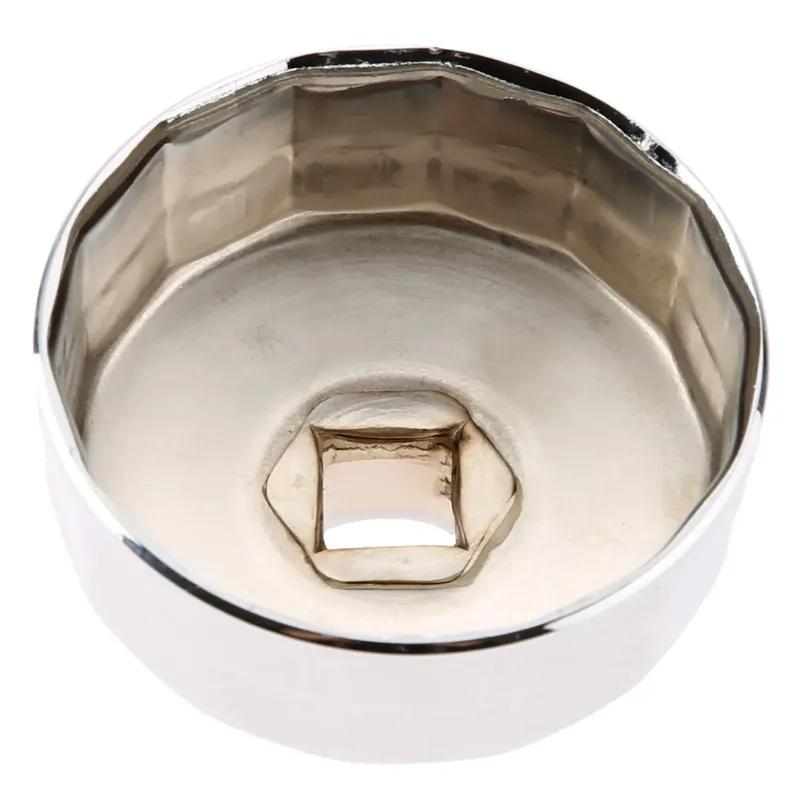 Stainless Steel Automotive Cap Oil Filter Socket Wrench Cup Style Removal Remover Repair Tool Universal 3/8" Drive #901 14-flute