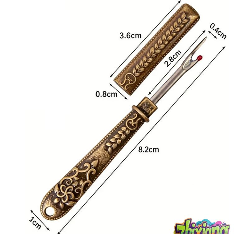 Vintage Embroidery Seam , Gold with Protective , Individually Wrapped Sewing Tool for Removal